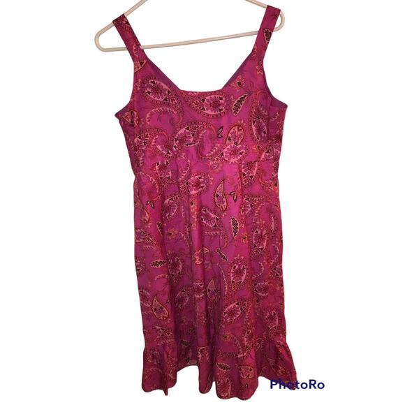 GAP MATERNITY Women's Pink Paisley V neck DRESS Size Small Sleeveless Summer NWT - Picture 3 of 6